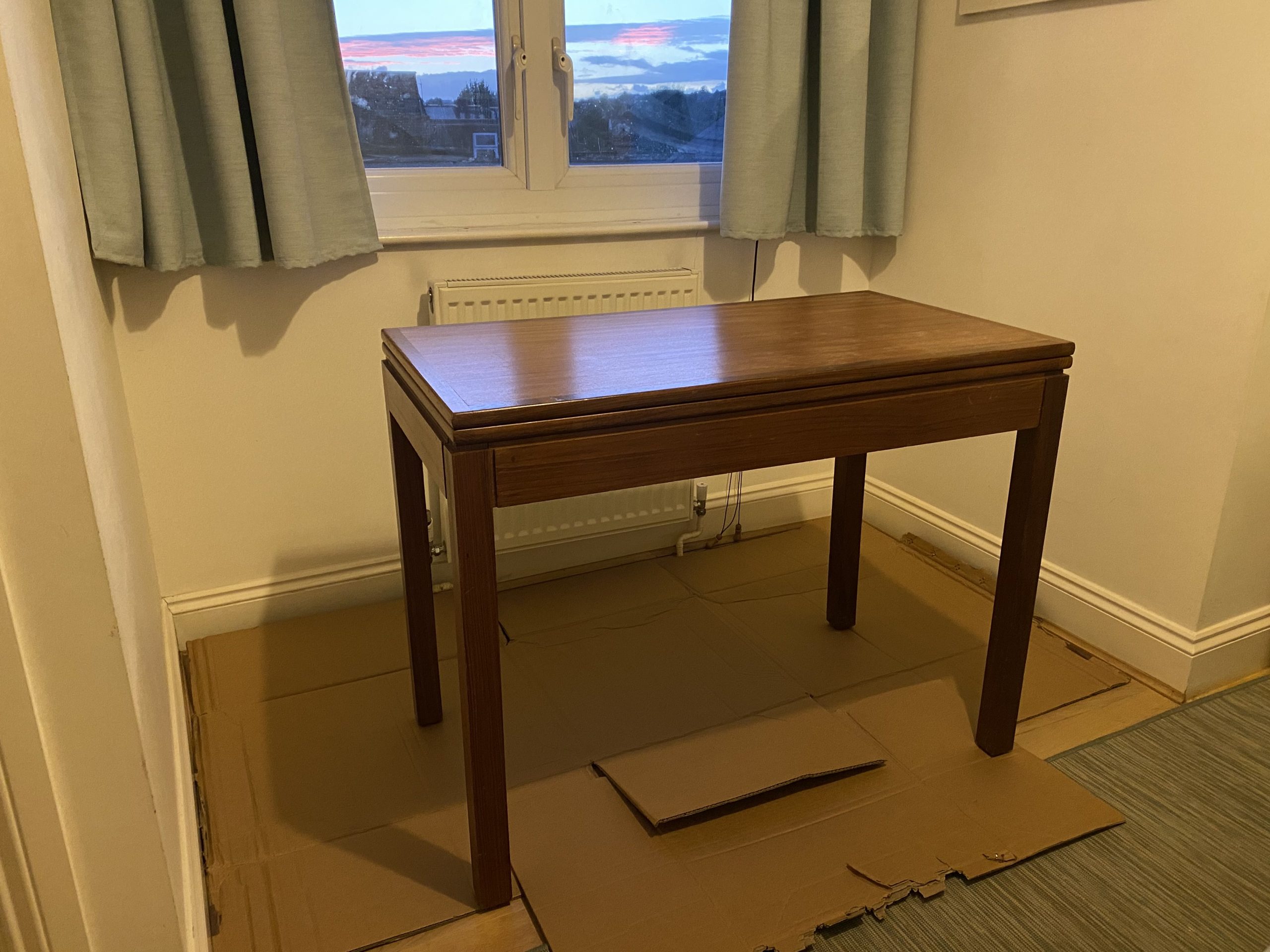 Vintage poker table desk restoration (01)