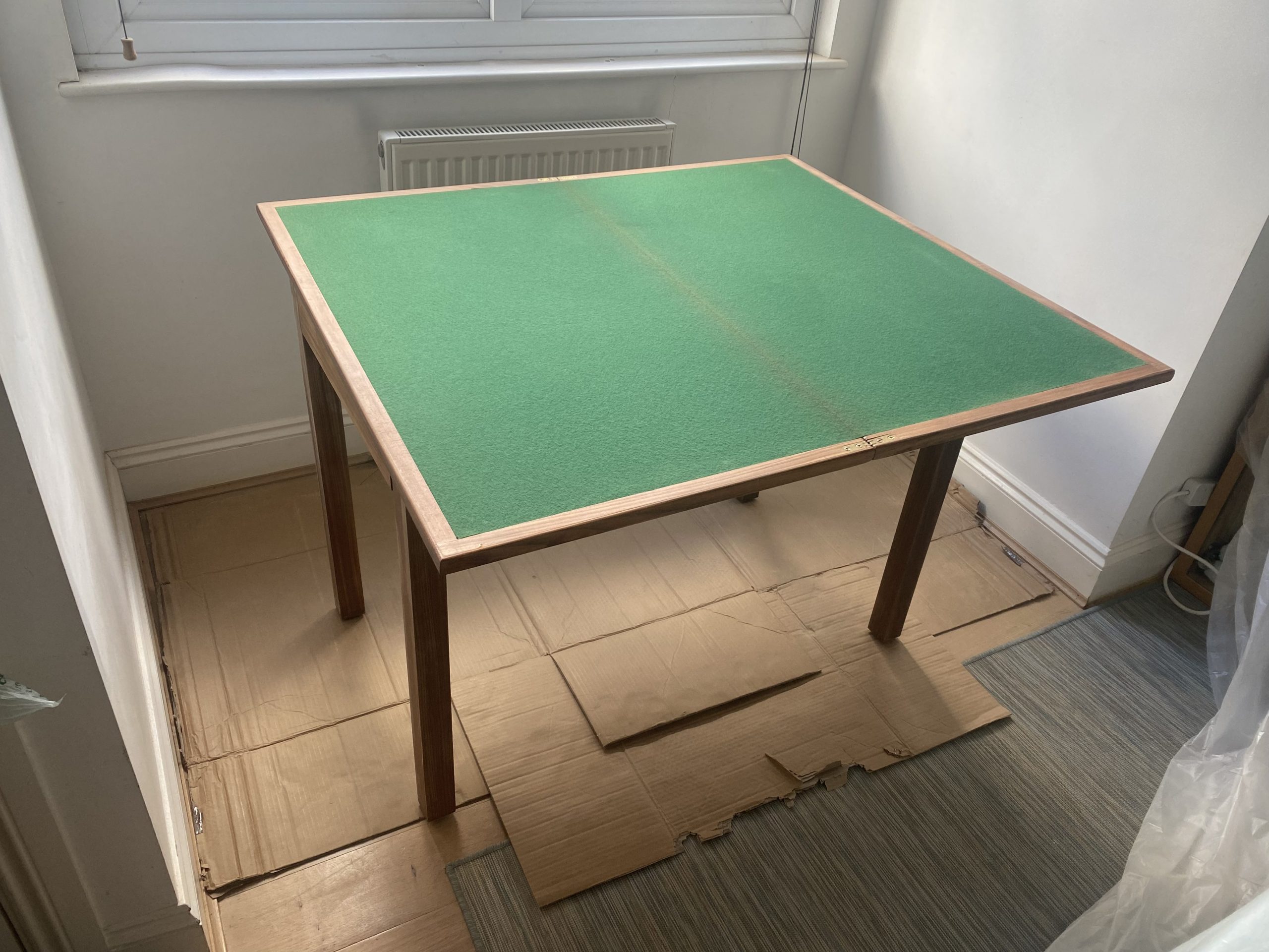 Vintage poker table desk restoration (05)