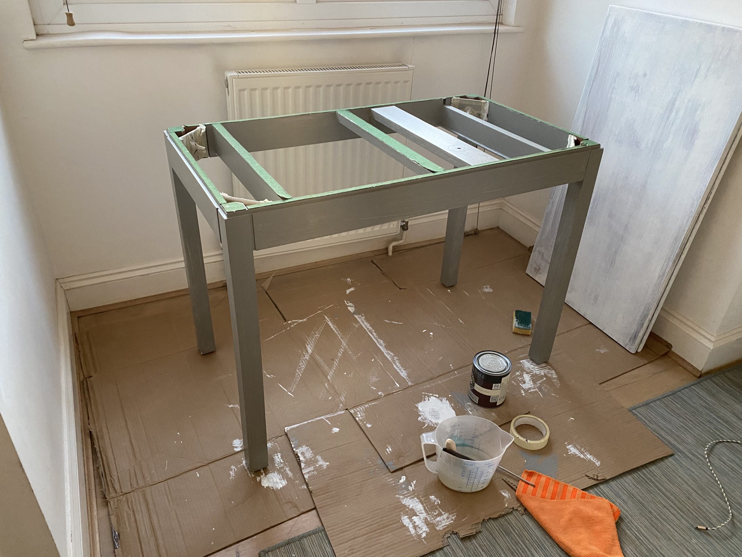 Vintage poker table desk restoration (08)
