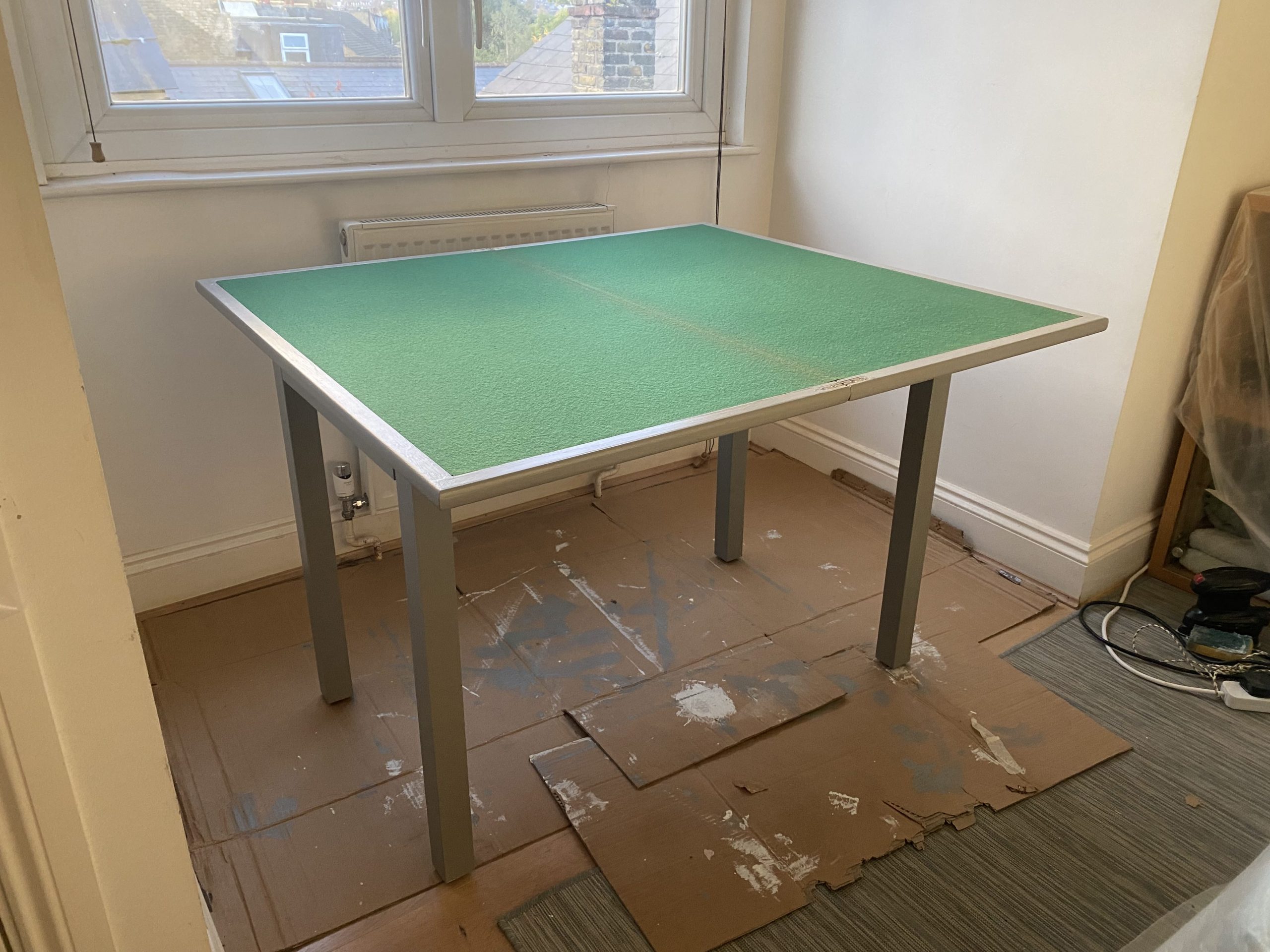Vintage poker table desk restoration (16)