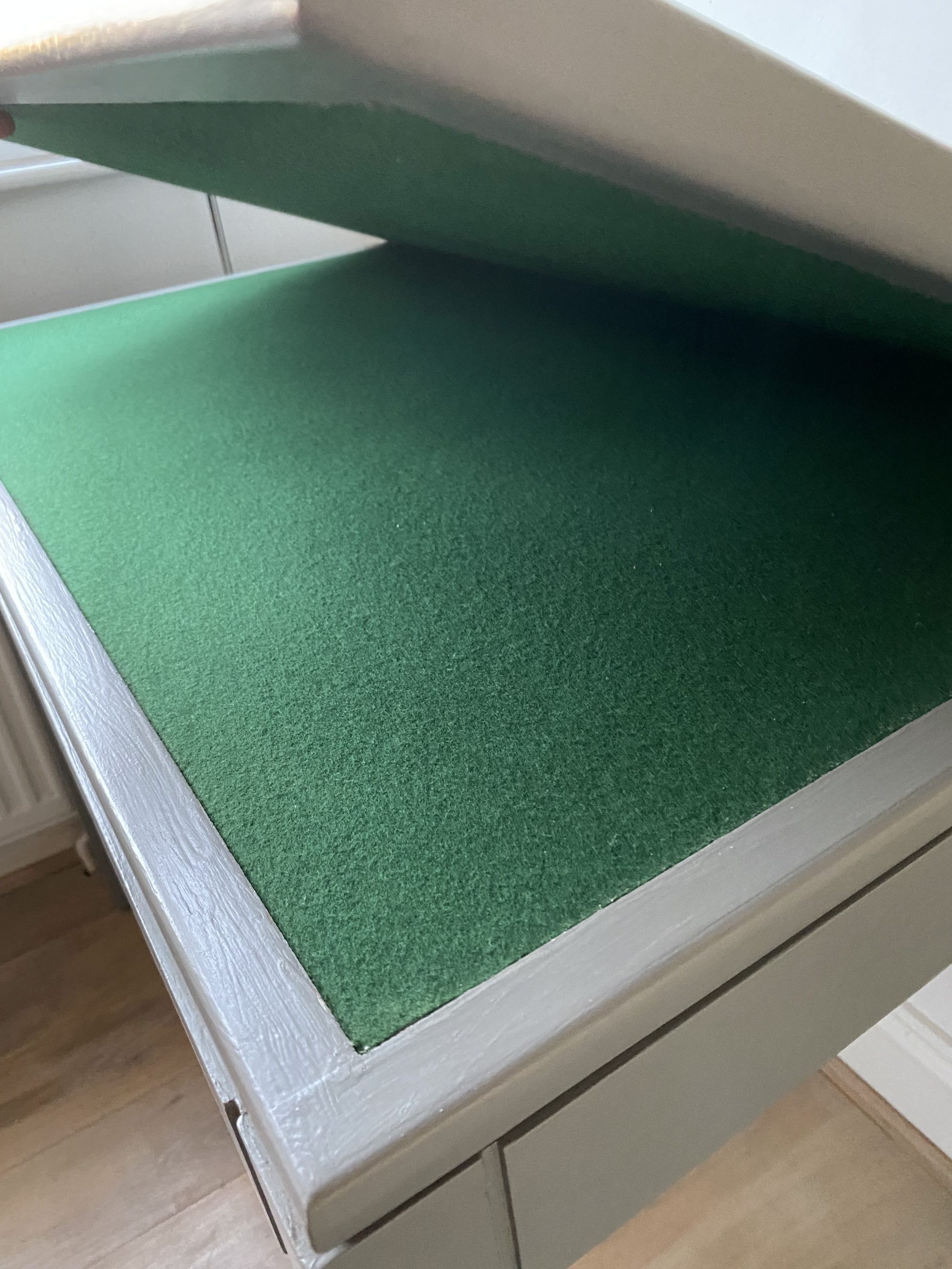 Vintage poker table desk restoration (21)