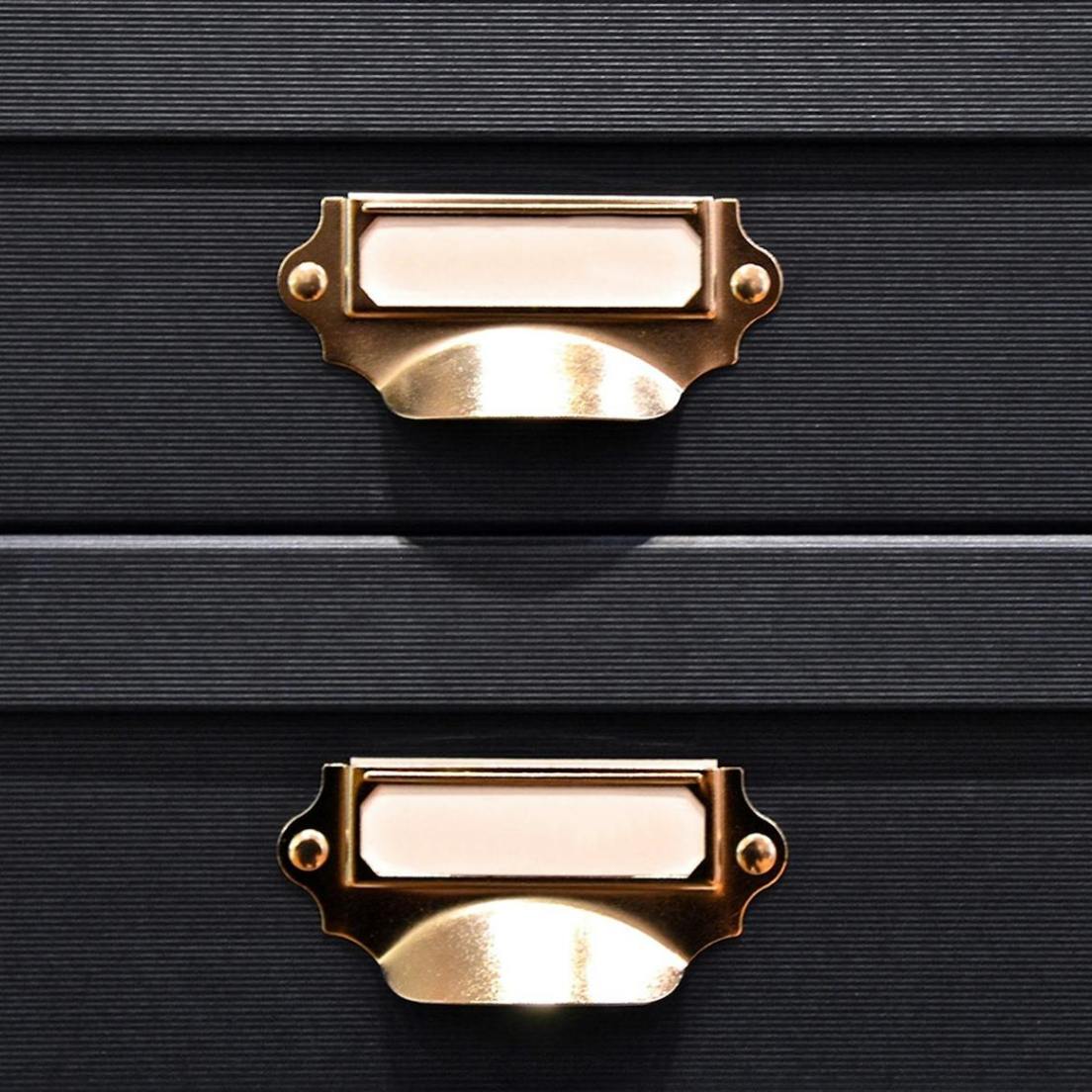 black drawers cases storage
