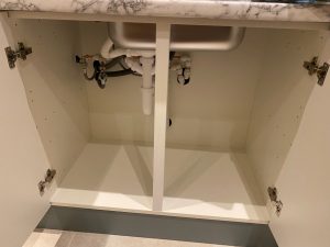 under the sink empty