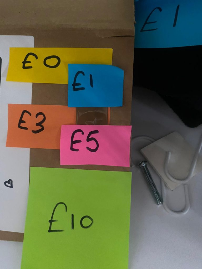 price list for homemade shop (moving out)